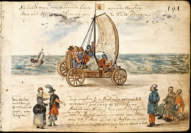 Supercars XVI-wieku na „wallu”. Karta z alba amicorum Michaela van Meera.